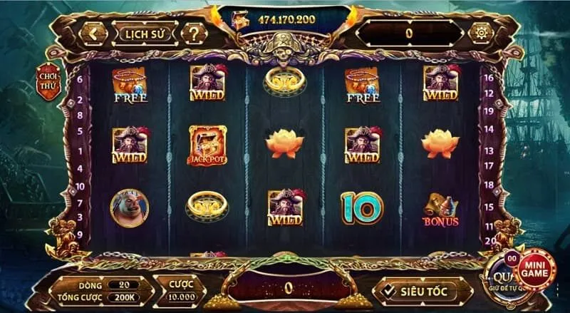 Người chơi có thể quay thủ công hoặc chọn quay hũ tự động trong slots game