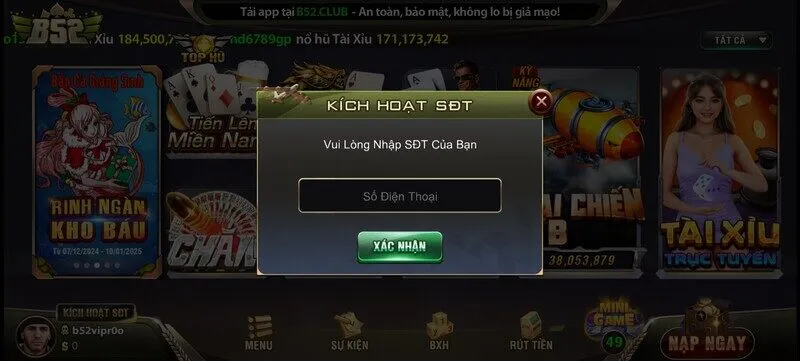 Hướng dẫn tham gia game bài B52