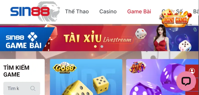 sin88 tài xỉu