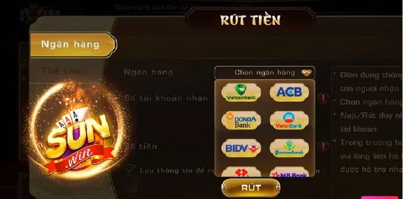 sunwin hỗ trợ rút thưởng nhanh