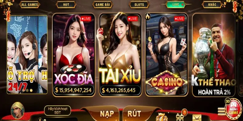 Tham gia live casino chuyên nghiệp tại Hitclub